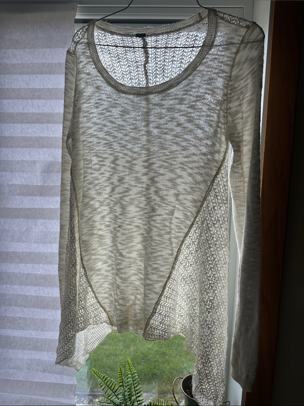 Poof! Ivory White Sharkbite Hem  - delicate Full Lace Back - Size XS/S